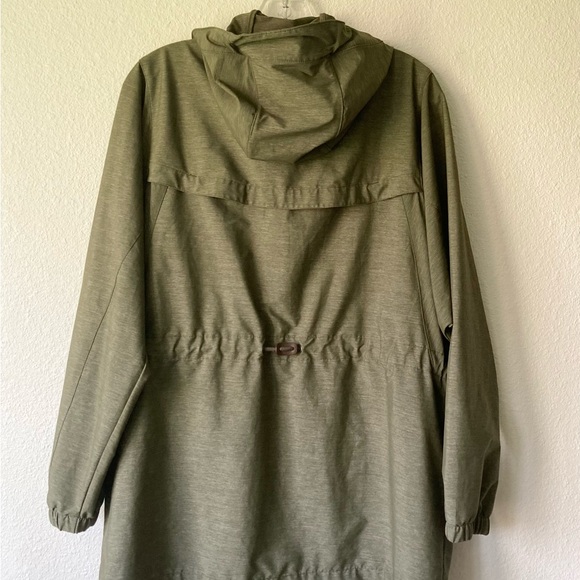 Eddie Bauer Khaki Nylon Polyester Breathable Hooded Parka size L - Picture 7 of 15